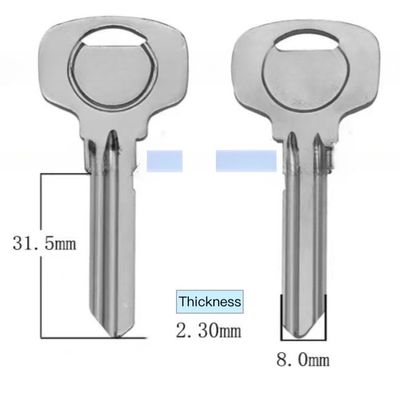 Custom Zink Alloy Brass Door Key met OEM Support en Customized Logo