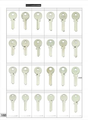Multicolors UL050 Universal Messing Materiaal Plastic Hoofddeur Sleutel Blank door Customized