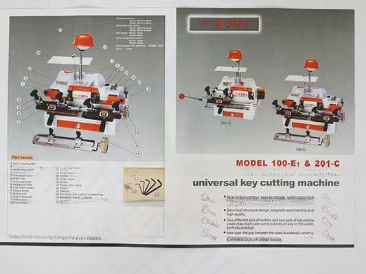 DEFU 100E1 universele sleutel snijdende duplicatie machine perfect voor deuren en autosleutels